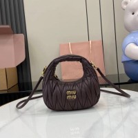 Miu Miu Briarwood Wander matelassé nappa leather mini hobo bag