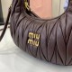 Replica Miu Miu Briarwood Mini Wander hobo bag - perfect clone with triangle logo