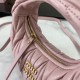 Replica Miu Miu Pink Mini Wander hobo bag - perfect clone with triangle logo