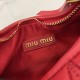 Replica Miu Miu Red Mini Wander hobo bag - perfect clone with triangle logo