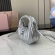 Replica Miu Miu Silver Mini Wander hobo bag - perfect clone with triangle logo