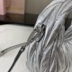 Replica Miu Miu Silver Mini Wander hobo bag - perfect clone with triangle logo