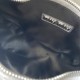 Replica Miu Miu Silver Mini Wander hobo bag - perfect clone with triangle logo