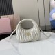 AAA Fake Miu Miu White Mini Wander Bag| miumiureplica.com Replica Miu Miu White Mini Wander hobo bag - perfect clone with triangle logo