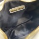 AAA Fake Miu Miu White Mini Wander Bag| miumiureplica.com Replica Miu Miu White Mini Wander hobo bag - perfect clone with triangle logo