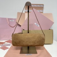 Miu Miu Cocoa Brown Suede Pouch