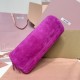 Replica Miu Miu Fuchsia Suede Pouch | Affordable Luxury Clutch Replica Miu Miu pink suede clutch with gold chain strap