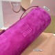 Replica Miu Miu Fuchsia Suede Pouch | Affordable Luxury Clutch Replica Miu Miu pink suede clutch with gold chain strap
