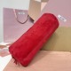 Replica Miu Miu Red suede clutch with gold chain strap