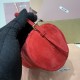 Replica Miu Miu Red suede clutch with gold chain strap