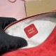 Replica Miu Miu Red suede clutch with gold chain strap