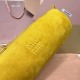 Replica Miu Miu Whiskey Suede Pouch | Affordable Luxury Clutch Replica Miu Miu Whiskey suede clutch with gold chain strap