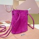 Replica Miu Miu Fuchsia suede clutch with gold chain strap