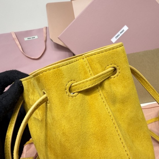 Replica Miu Miu Whiskey suede clutch with gold chain strap