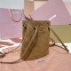 Replica Miu Miu Cocoa Brown suede clutch with gold chain strap