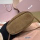 Replica Miu Miu Cocoa Brown suede clutch with gold chain strap