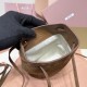 Replica Miu Miu Cocoa Brown suede clutch with gold chain strap