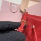 Replica Miu Miu Red suede clutch with gold chain strap