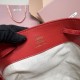 Replica Miu Miu Red suede clutch with gold chain strap