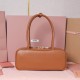 Replica Miu Miu Cognac Beau leather bag - perfect clone with triangle logo