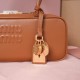 Replica Miu Miu Cognac Beau leather bag - perfect clone with triangle logo