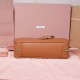 Replica Miu Miu Cognac Beau leather bag - perfect clone with triangle logo