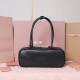 Replica Miu Miu Black Beau leather bag - perfect clone with triangle logo