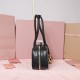Replica Miu Miu Black Beau leather bag - perfect clone with triangle logo