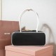 AAA Fake Miu Miu Black Beau Bag| miumiureplica.com Replica Miu Miu Black Beau leather bag - perfect clone with triangle logo