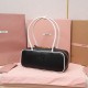AAA Fake Miu Miu Black Beau Bag| miumiureplica.com Replica Miu Miu Black Beau leather bag - perfect clone with triangle logo