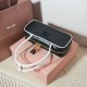 AAA Fake Miu Miu Black Beau Bag| miumiureplica.com Replica Miu Miu Black Beau leather bag - perfect clone with triangle logo