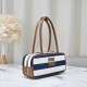 Replica Miu Miu Beau Canvas and Leather Bag - perfect clone with triangle logo