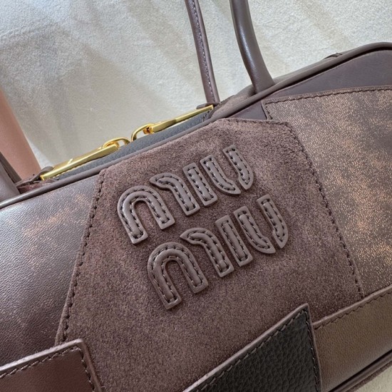 Replica Miu Miu Beau patchwork bag - perfect clone with triangle logo