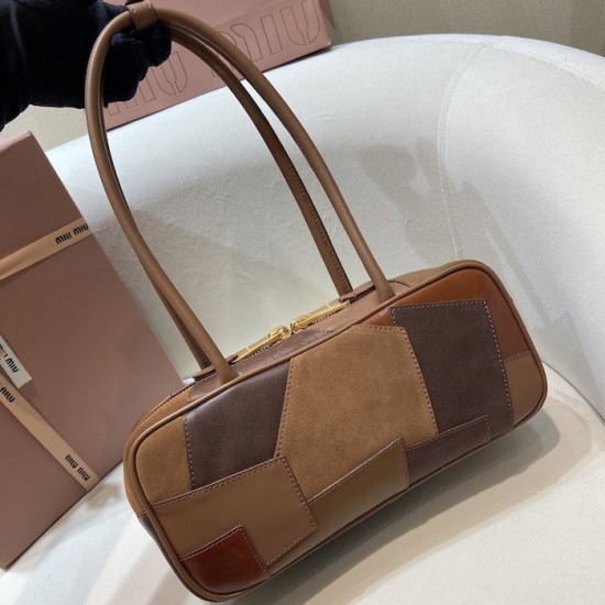 Replica Miu Miu Beau patchwork bag - perfect clone with triangle logo