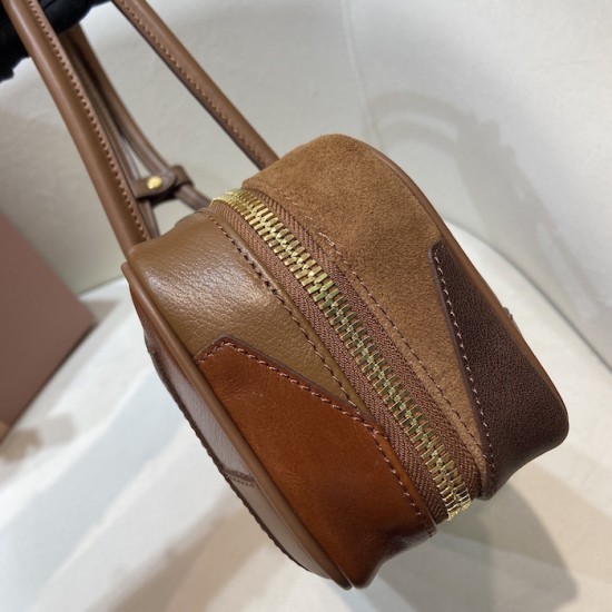 Replica Miu Miu Beau patchwork bag - perfect clone with triangle logo