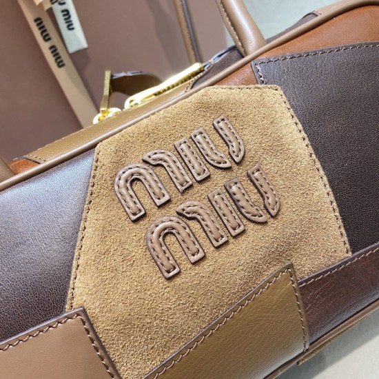 Replica Miu Miu Beau patchwork bag - perfect clone with triangle logo