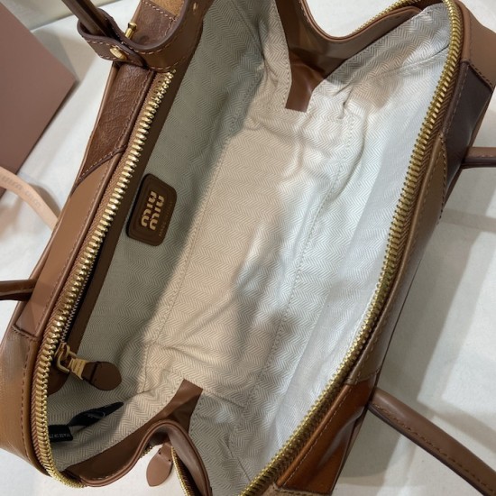 Replica Miu Miu Beau patchwork bag - perfect clone with triangle logo